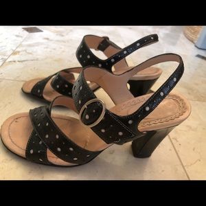 Marc Jacobs Leather Slingback Polka  Dot sandals.